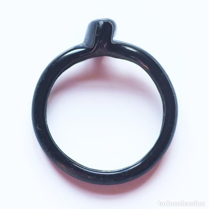 Joyeria: ANILLO MEDIEVAL VIKINGO DE VIDRIO NEGRO - Foto 2