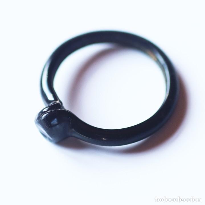 Joyeria: ANILLO MEDIEVAL VIKINGO DE VIDRIO NEGRO - Foto 4
