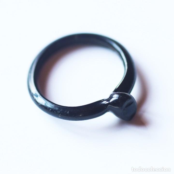 Joyeria: ANILLO MEDIEVAL VIKINGO DE VIDRIO NEGRO - Foto 5