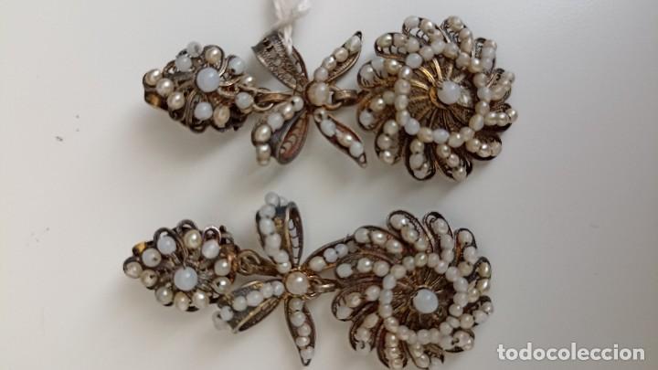 Joyeria: Pendientes antiguos con perlitas. - Foto 6
