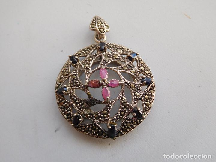 Joyeria: Colgante de plata con piedras y marquesitas - Foto 1