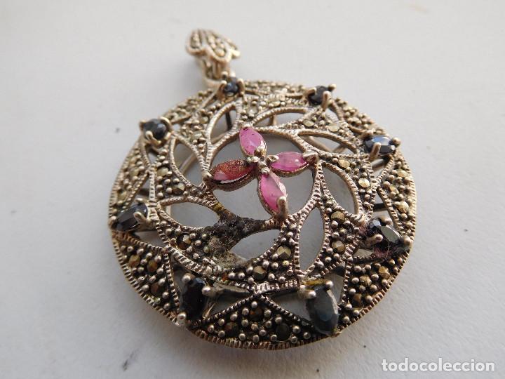 Joyeria: Colgante de plata con piedras y marquesitas - Foto 2