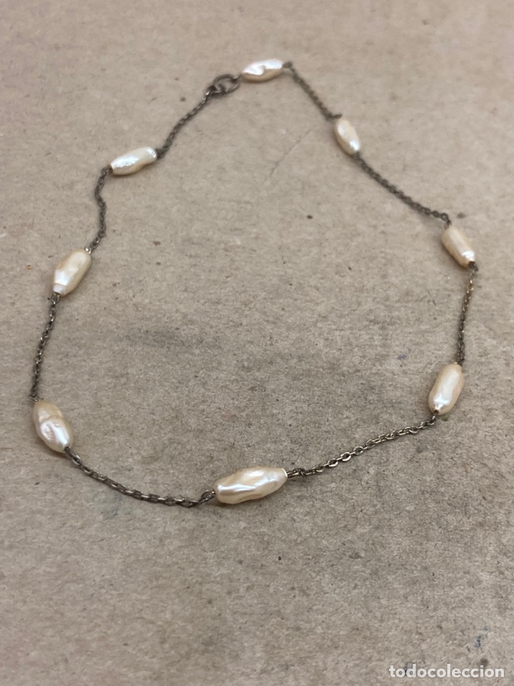 Joyeria: Gargantilla de plata y perlas - Foto 1