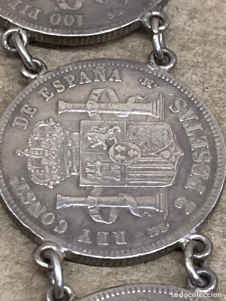 Joyeria: Pulsera de monedas de plata 2pesetas - Foto 2
