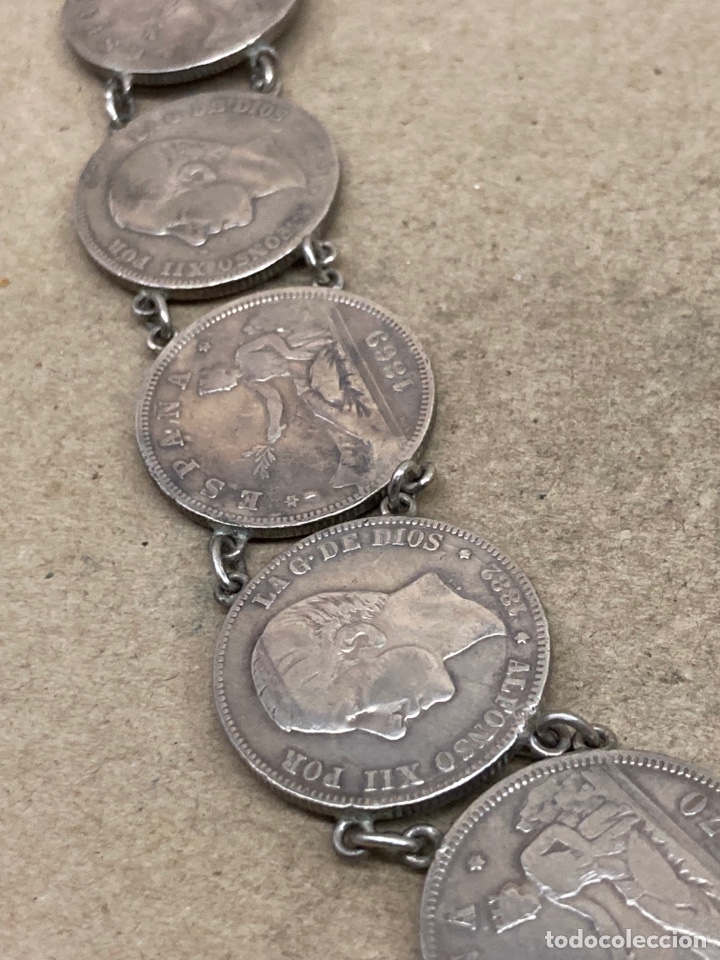 Joyeria: Pulsera de monedas de plata 2pesetas - Foto 4