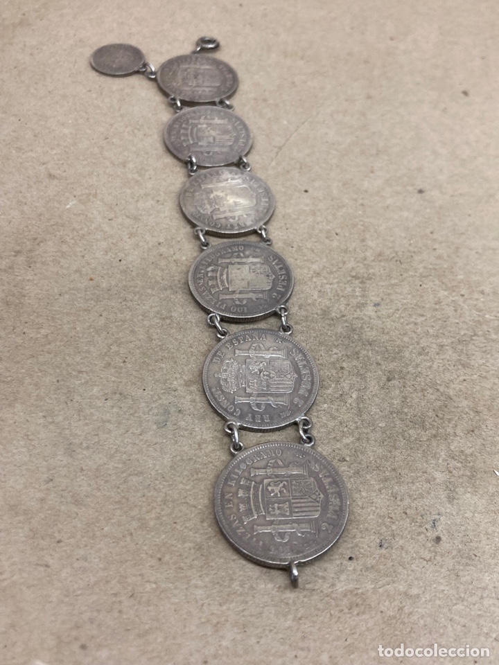 Joyeria: Pulsera de monedas de plata 2pesetas - Foto 1