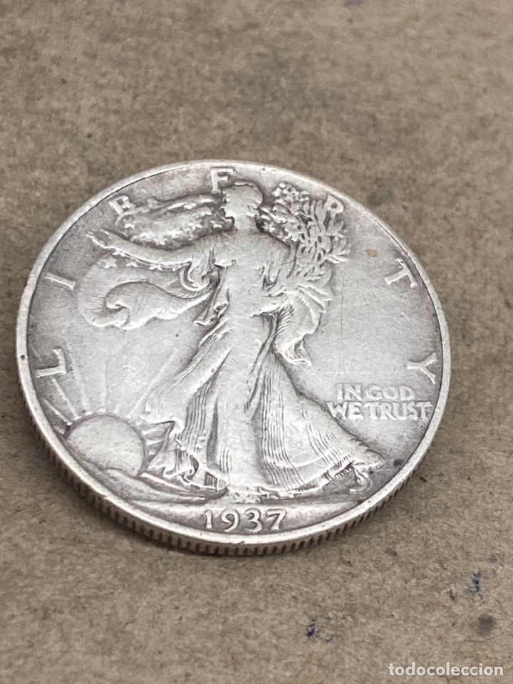 Joyeria: Broche de plata moneda Half Dollar 1937 - Foto 1