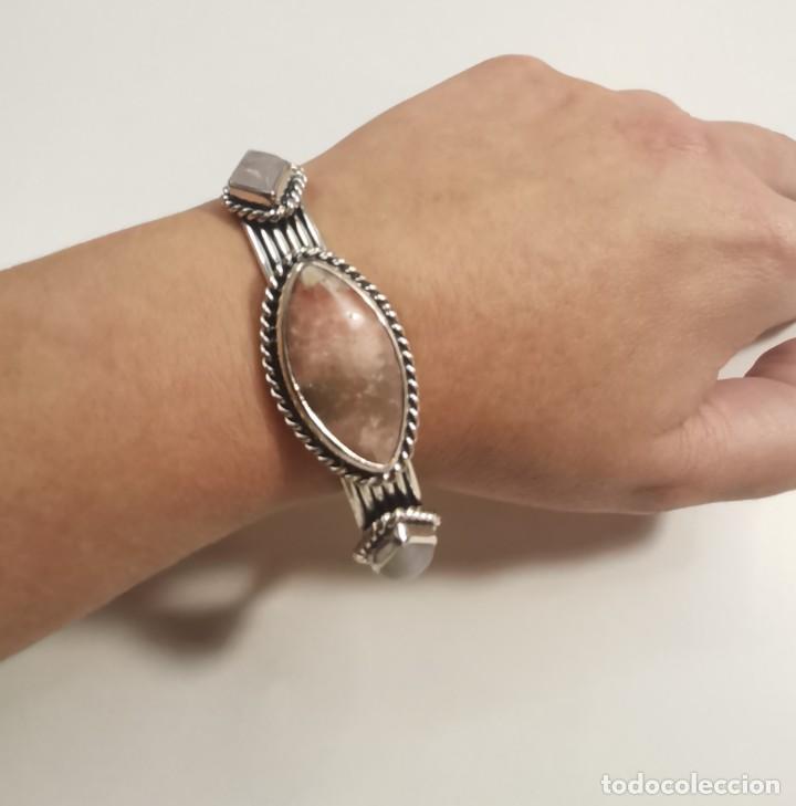 Joyeria: Brazalete en s&oacute;lida Plata de Ley y Jaspes - Foto 1