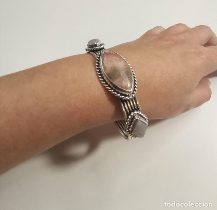 Joyeria: Brazalete en s&oacute;lida Plata de Ley y Jaspes - Foto 2