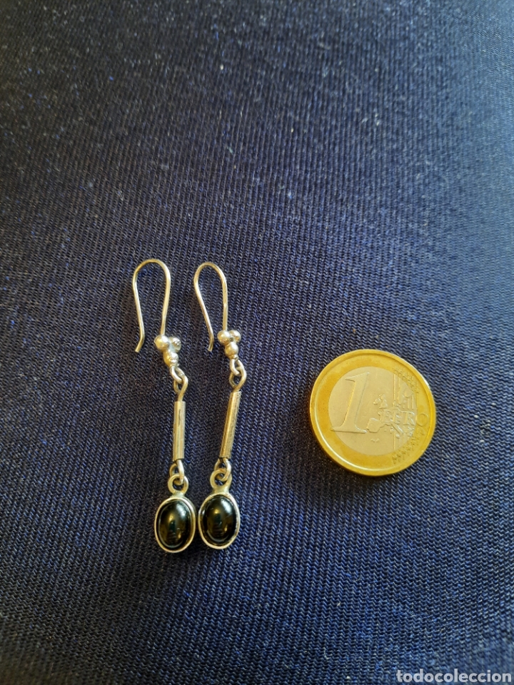 Joyeria: Pendientes de plata contrastada y obsidiana - Foto 3