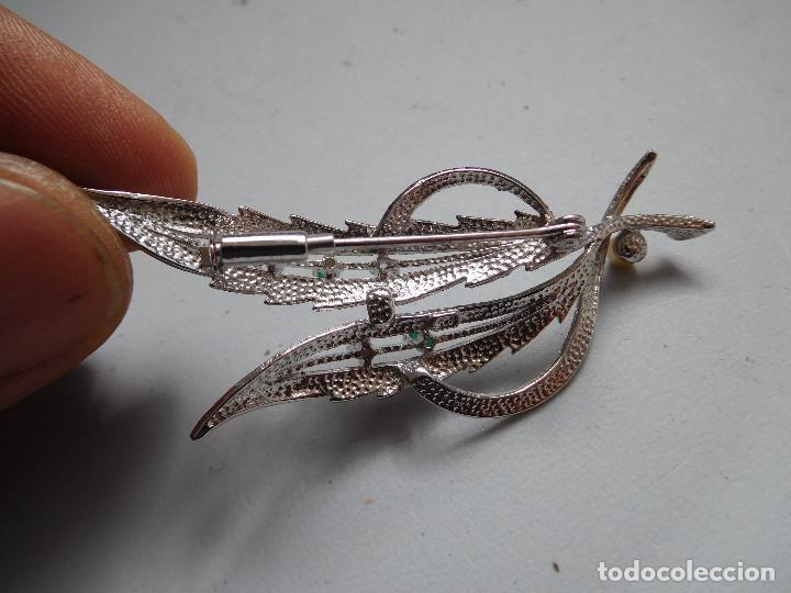 Joyeria: Broche antiguo de plata con piedras y perla - Foto 4
