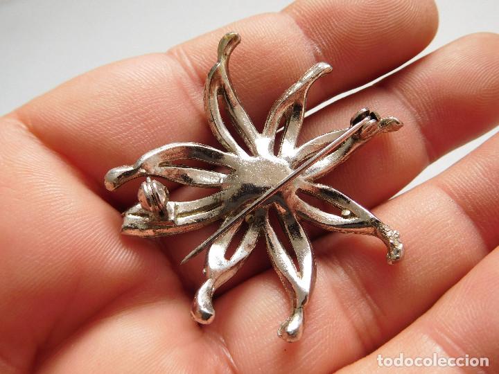 Joyeria: Broche antiguo de plata con marquesitas - Foto 5