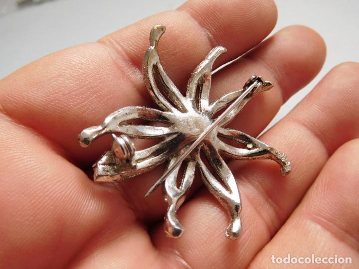 Joyeria: Broche antiguo de plata con marquesitas - Foto 6