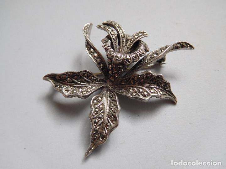 Joyeria: Broche vintage de plata flor - Foto 1