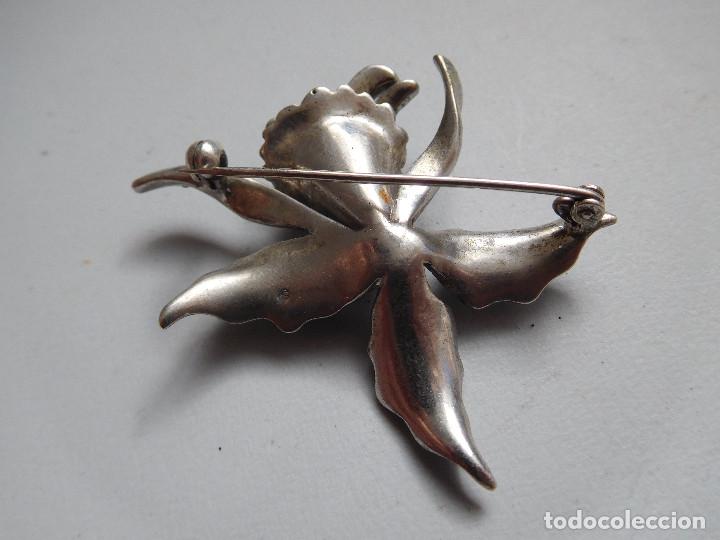 Joyeria: Broche vintage de plata flor - Foto 3