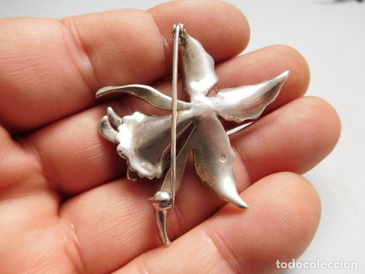Joyeria: Broche vintage de plata flor - Foto 4