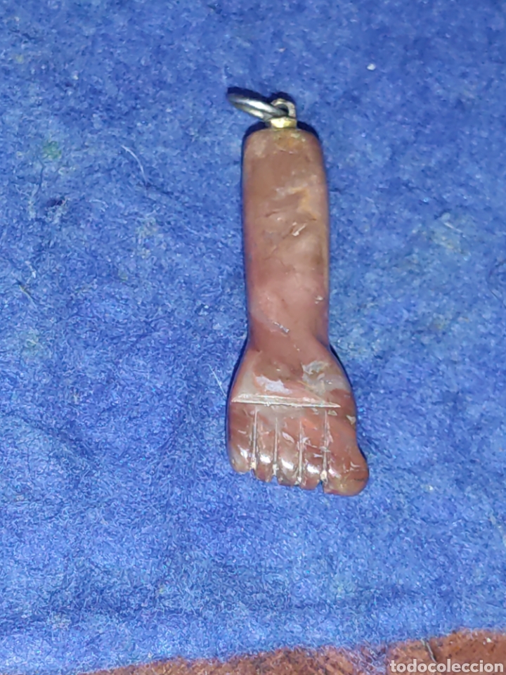 Joyeria: Colgante mano o dije tallada en jaspe. - Foto 3