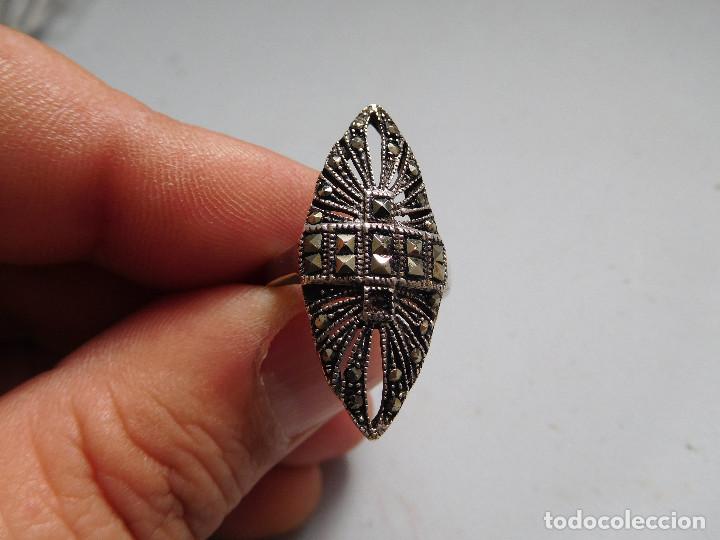 Joyeria: Anillo de plata y marquesitas vintage - Foto 2