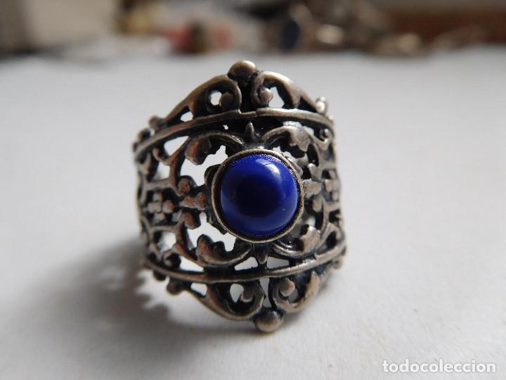 Joyeria: Anillo de plata antiguo con piedra - Foto 1