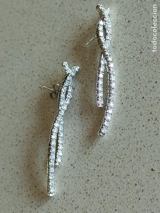 Joyeria: PENDIENTES FIESTA LARGOS PLATA Y CIRCONITAS - Foto 2