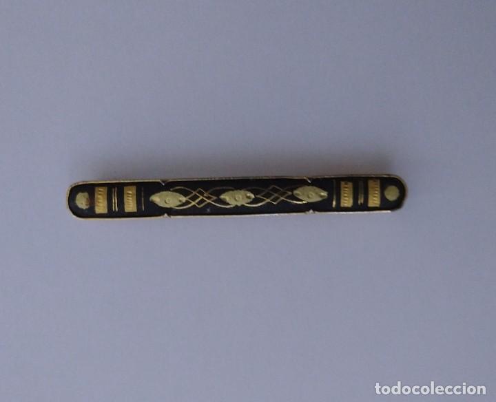 Joyeria: Aguja de corbata, damasquinado de Toledo - Foto 1