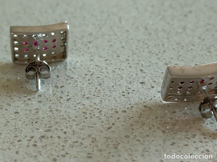 Joyeria: PENDIENTES PLATA PIEDRAS BLANCAS Y ROSAS - Foto 5