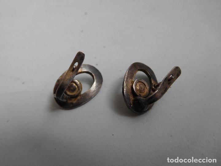 Joyeria: Pendientes de plata esmalte y perla vintage - Foto 4