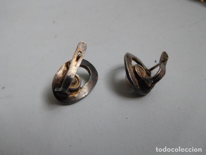 Joyeria: Pendientes de plata esmalte y perla vintage - Foto 5