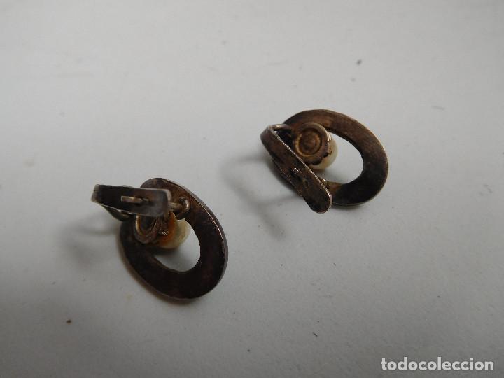 Joyeria: Pendientes de plata esmalte y perla vintage - Foto 6