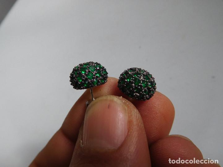 Joyeria: Pendientes de plata y piedras verdes - Foto 4