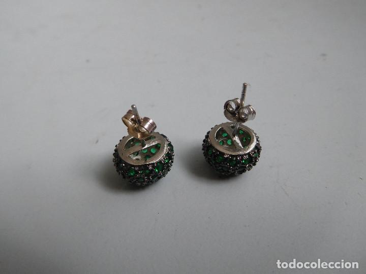 Joyeria: Pendientes de plata y piedras verdes - Foto 5