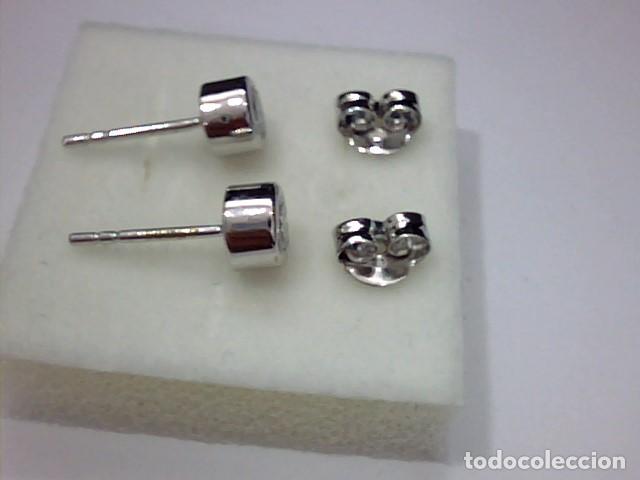 Joyeria: pendientes oro blanco 18 kts con diamante - Foto 5