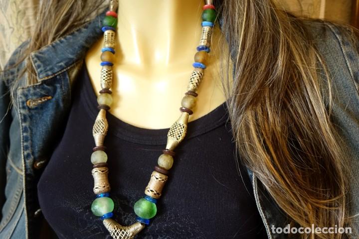 Joyeria: COLLAR CUENTAS VIDRIO MAR AFRICANO - Foto 7
