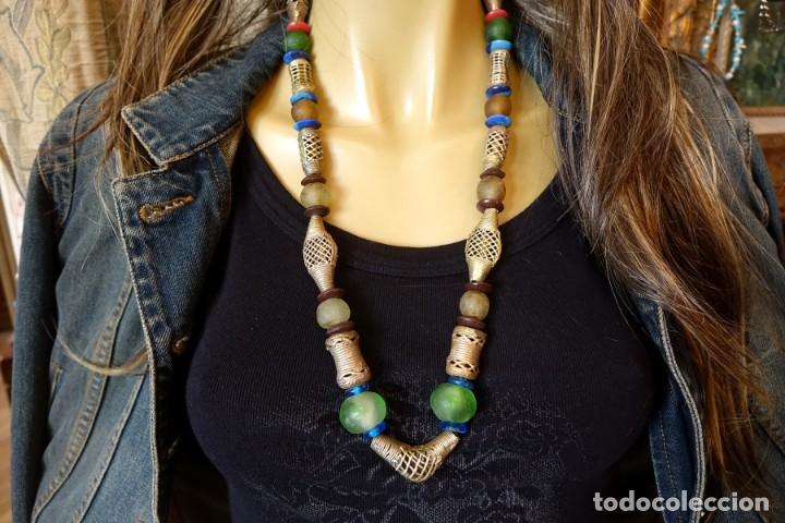 Joyeria: COLLAR CUENTAS VIDRIO MAR AFRICANO - Foto 8