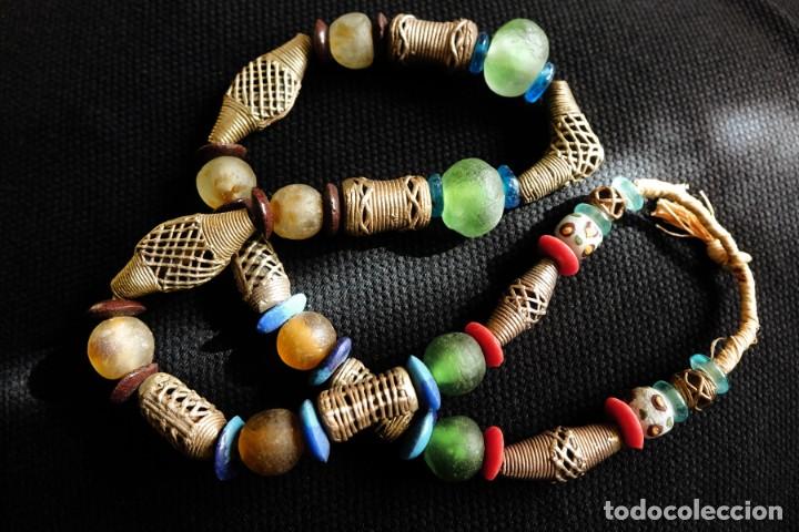 Joyeria: COLLAR CUENTAS VIDRIO MAR AFRICANO - Foto 9