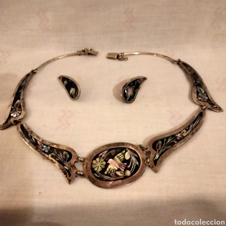 Joyeria: Collar y pendientes de plata y madre Perla - Foto 1