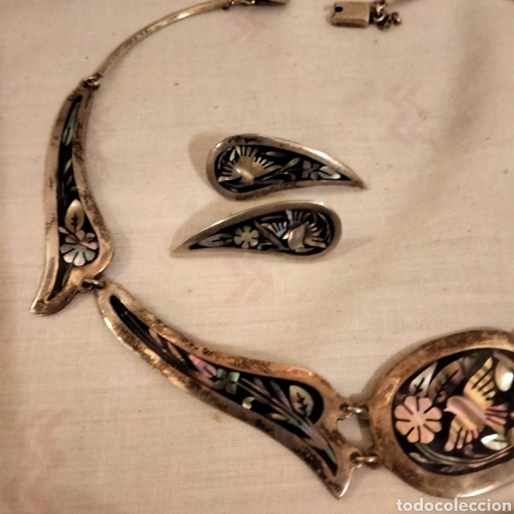 Joyeria: Collar y pendientes de plata y madre Perla - Foto 3