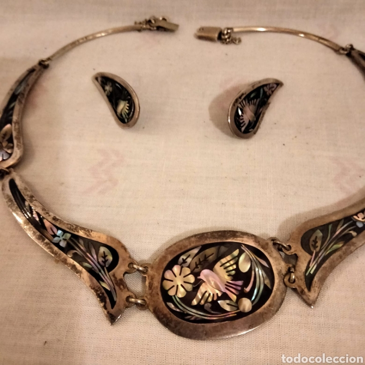 Joyeria: Collar y pendientes de plata y madre Perla - Foto 5