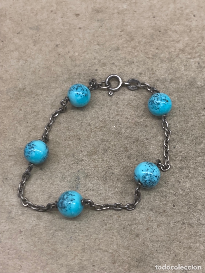 Joyeria: Pulsera de plata y turquesa - Foto 1