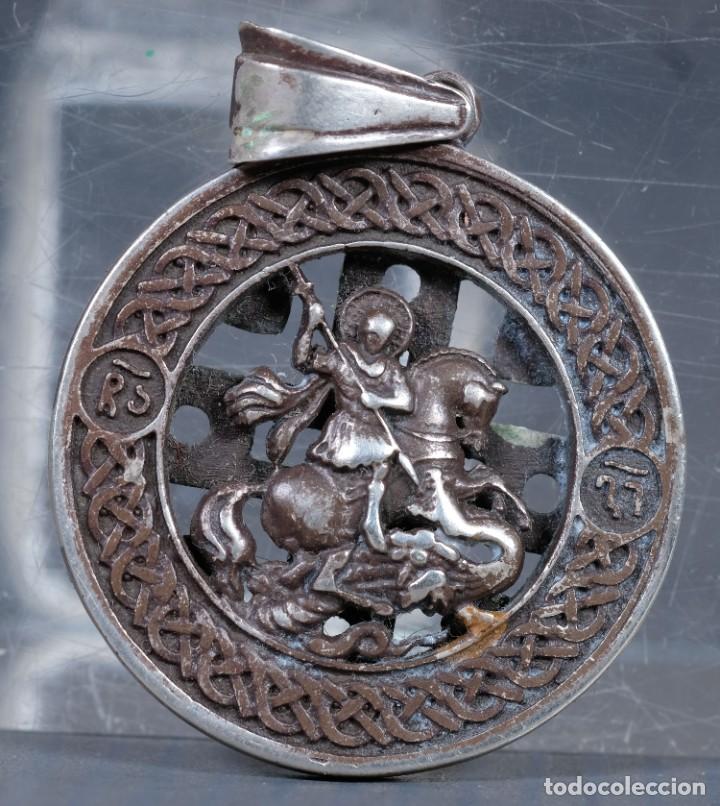 Joyeria: Colgante Sant Jorgi en plata - Foto 1