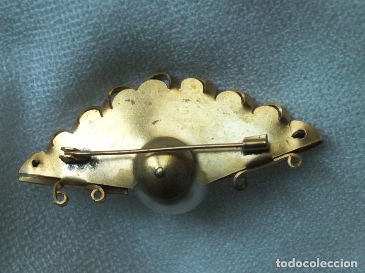 Joyeria: BROCHE ART DECO DORADO CON GRAN PERLA CENTRAL - Foto 5