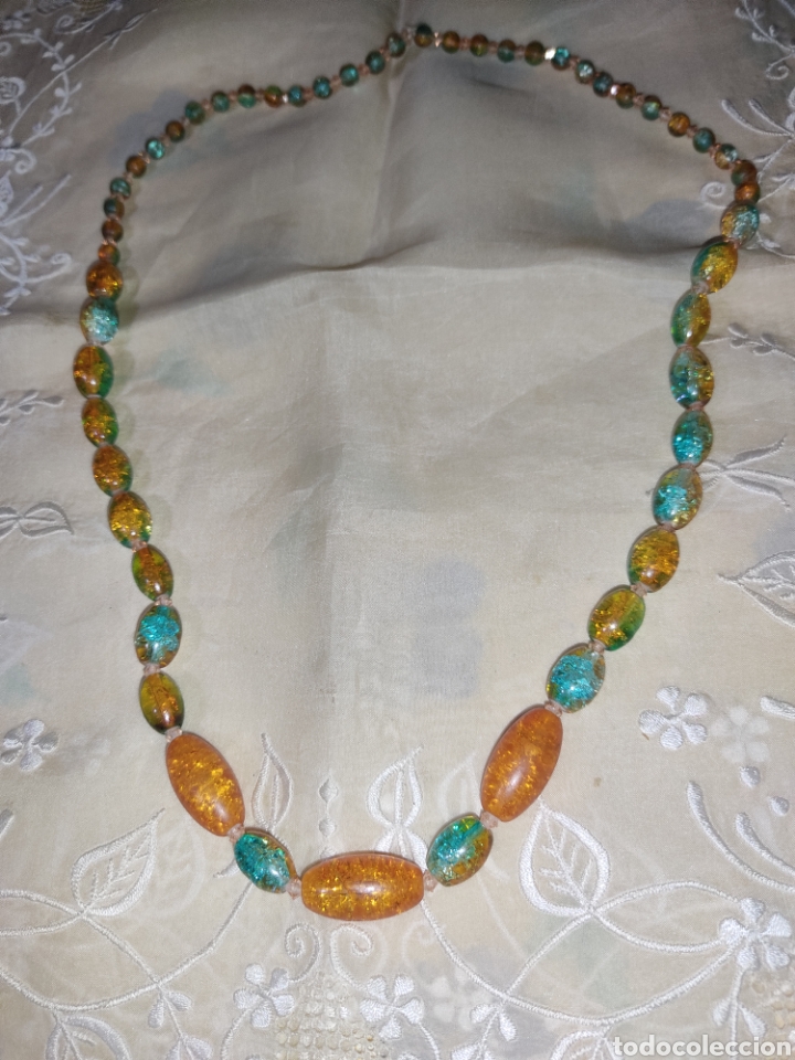 Joyeria: Collar largo de cristal.Vintage. - Foto 6