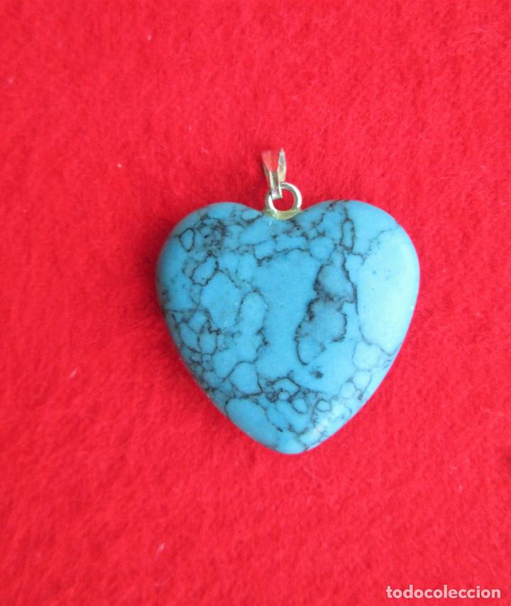 Joyeria: COLGANTE CORAZON TURQUESA - SIN ESTRENAR - Foto 1
