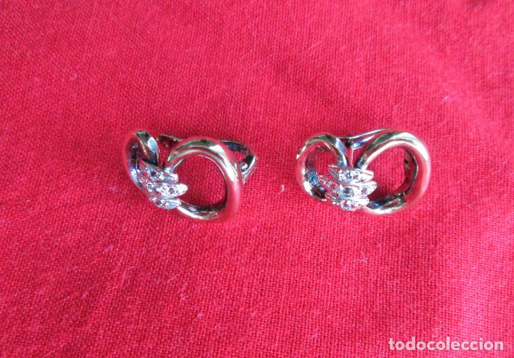 Joyeria: PENDIENTES DE PLATA DE LEY BICOLOR - CON CIRCONITAS - SIN ESTRENAR - Foto 3