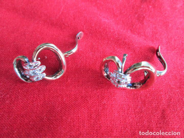 Joyeria: PENDIENTES DE PLATA DE LEY BICOLOR - CON CIRCONITAS - SIN ESTRENAR - Foto 4