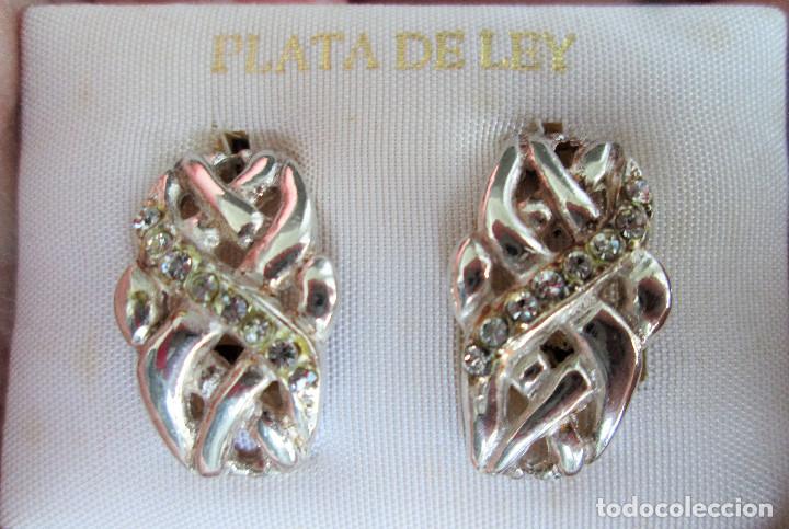 Joyeria: PENDIENTES DE PLATA DE LEY CON CIRCONITAS - SIN ESTRENAR - Foto 2