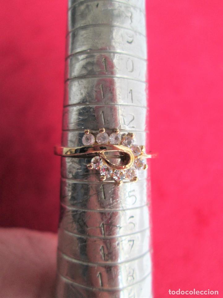 Joyeria: ANILLO DE PLATA CHAPADO EN ORO CON CIRCONITAS - SIN ESTRENAR - Foto 6