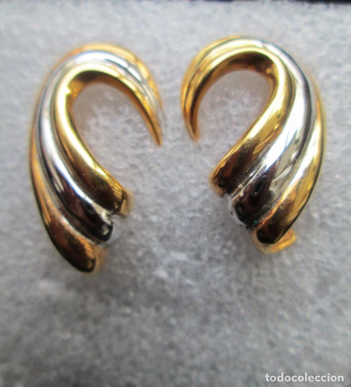 Joyeria: PENDIENTES CHAPADO EN ORO BICOLOR - SIN ESTRENAR - Foto 1