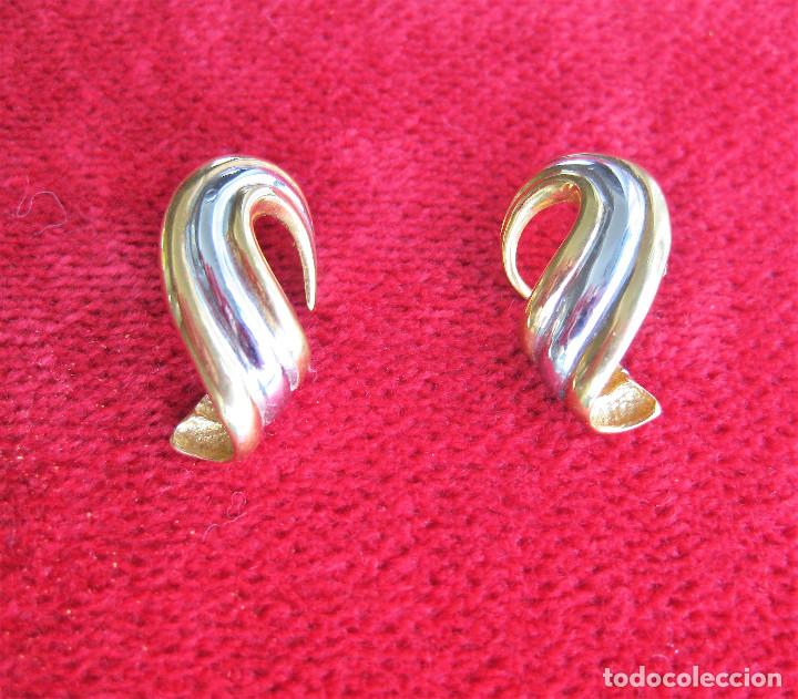 Joyeria: PENDIENTES CHAPADO EN ORO BICOLOR - SIN ESTRENAR - Foto 2