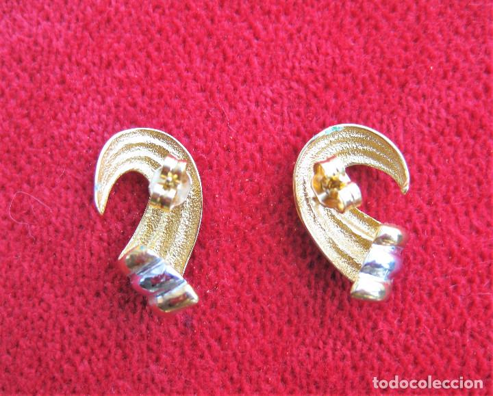 Joyeria: PENDIENTES CHAPADO EN ORO BICOLOR - SIN ESTRENAR - Foto 4